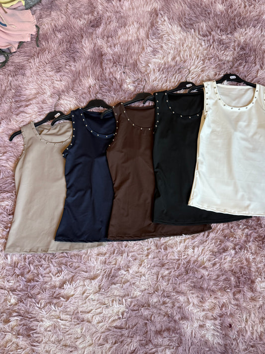Stud vest top
