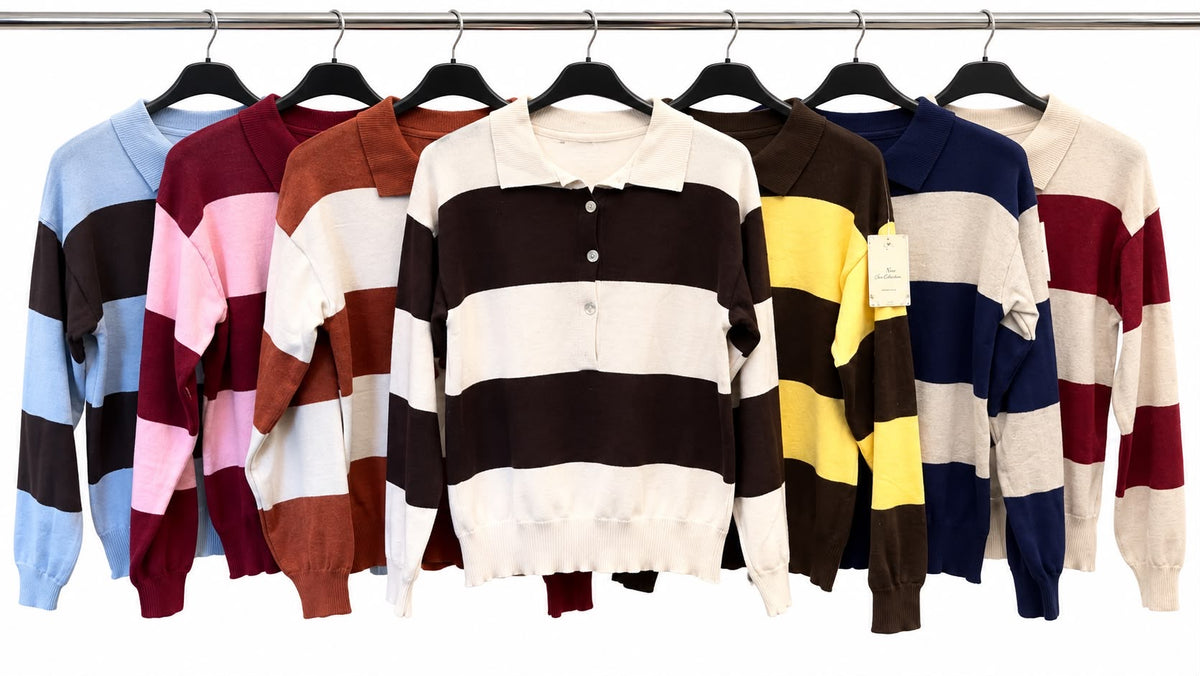 Stripped knit jumpers